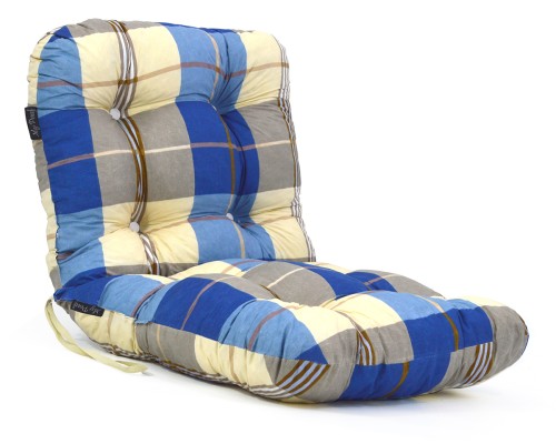 Μαξιλάρι κάθισμα με πλάτη με κουμπιά -  Rome | Ύφασμα Κρετόν 50 x 100 εκ