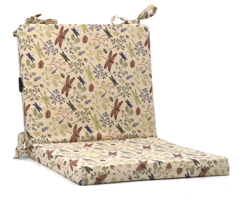 Μαξιλάρι καρέκλας λονέτα με κορδόνια στην πλάτη σχέδιο Mosquitoes Tilo 601 90x45x5cm