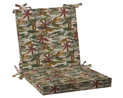 Μαξιλάρι καρέκλας Σχέδιο Jungle λονέτα με κορδόνια στην πλάτη 90x45x5cm