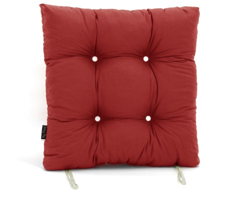 Μαξιλάρι κάθισμα μπαμπού - Λονέτα κόκκινο ύφασμα 50 x 50 εκ.