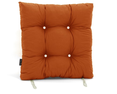 Μαξιλάρι κάθισμα μπαμπού - Λονέτα πορτοκαλί ύφασμα 50 x 50 εκ.