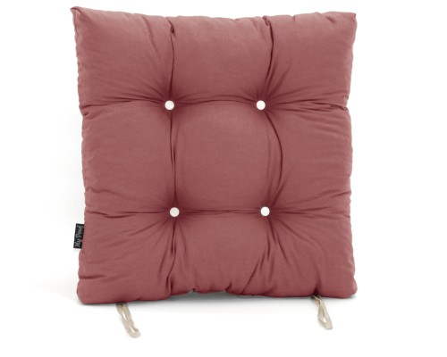 Μαξιλάρι κάθισμα μπαμπού - Λονέτα ροζ - σομόν ύφασμα 50 x 50 εκ.