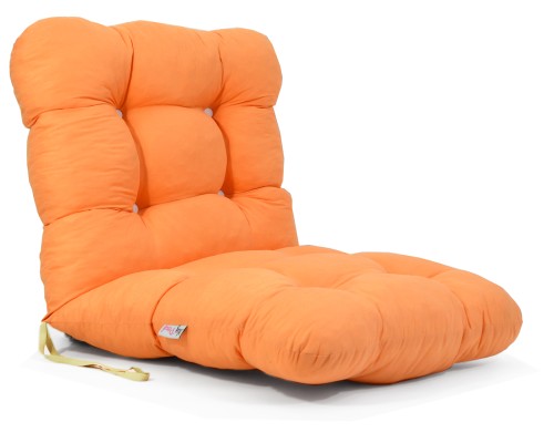 Μαξιλάρι κάθισμα με πλάτη μπαμπού σε πορτοκαλί χρώμα
