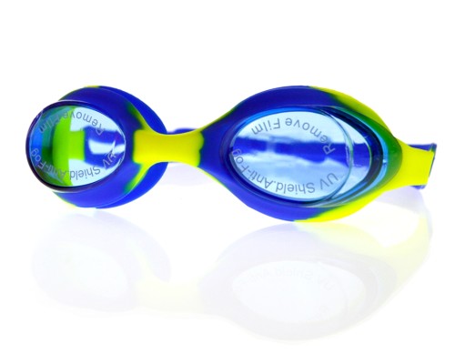 Γυαλιά παραλίας σιλικόνης παιδικά - Μπλέ - Κίτρινο