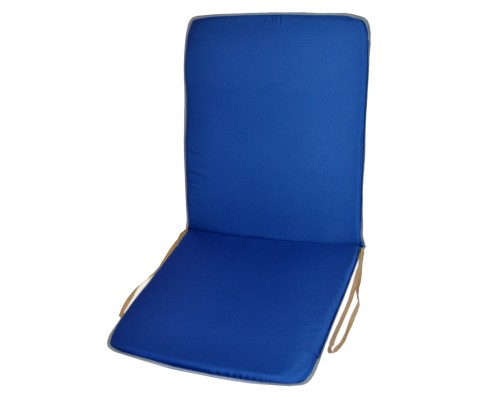Μαξιλάρι καρέκλας με πλάτη & ρέλι χρώμα μπλέ
