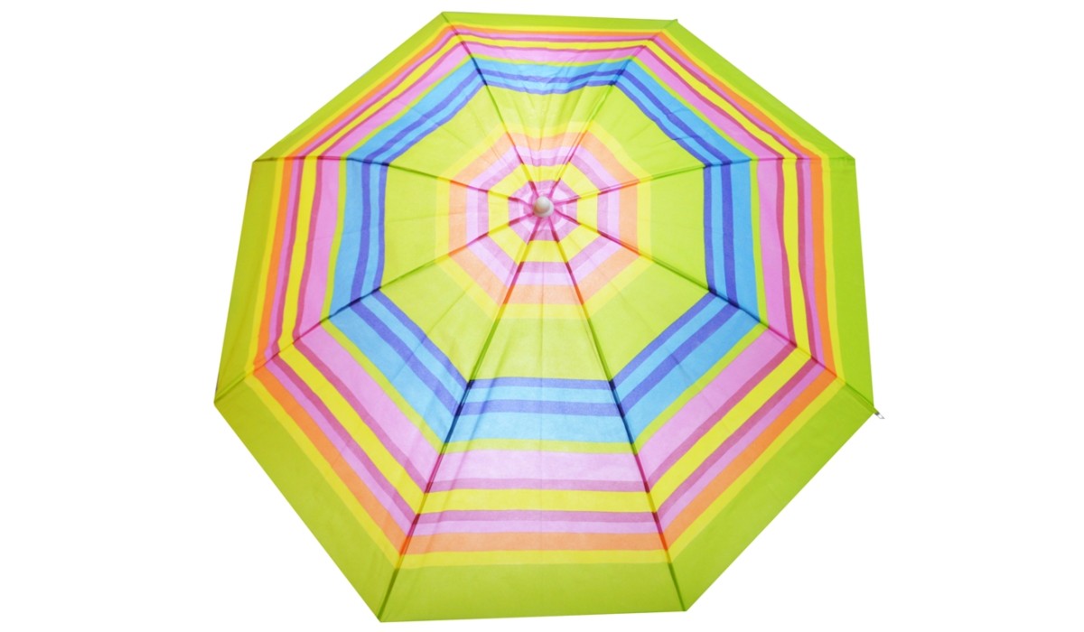 Ομπρέλα θαλάσσης από ύφασμα βισκόζη με ρίγες χρωματιστές - 180 cm | Mycollection.gr