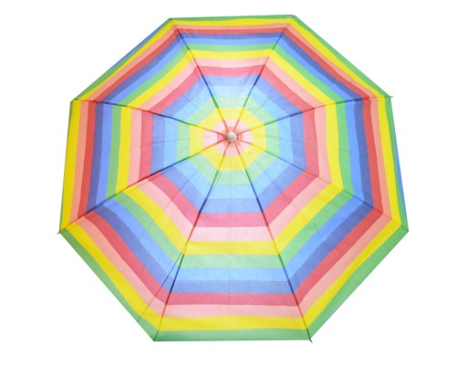 Ομπρέλα θαλάσσης από ύφασμα βισκόζη με ρίγες πολύχρωμες - 180 cm