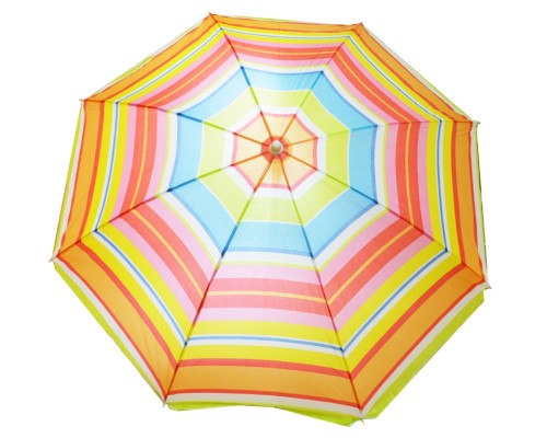 Ομπρέλα θαλάσσης Nylon με ρίγες πολύχρωμες - 170 cm