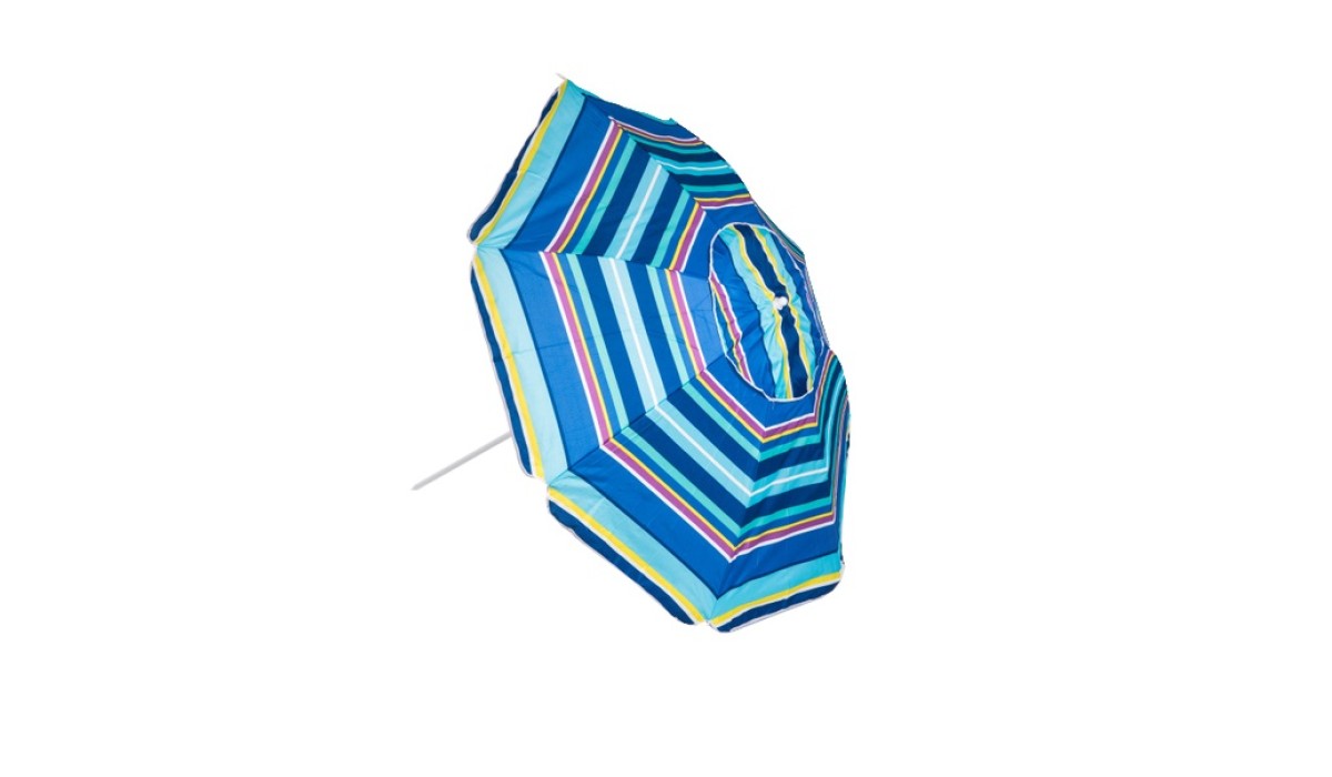 Ομπρέλα θαλάσσης Polyester με ρίγες γαλάζιες - 200 cm | Mycollection.gr