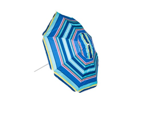Ομπρέλα θαλάσσης Polyester με ρίγες γαλάζιες - 200 cm