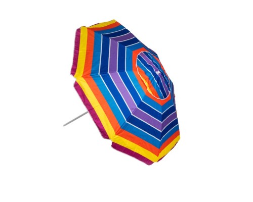 Ομπρέλα θαλάσσης Polyester με ρίγες μπλέ - 200 cm