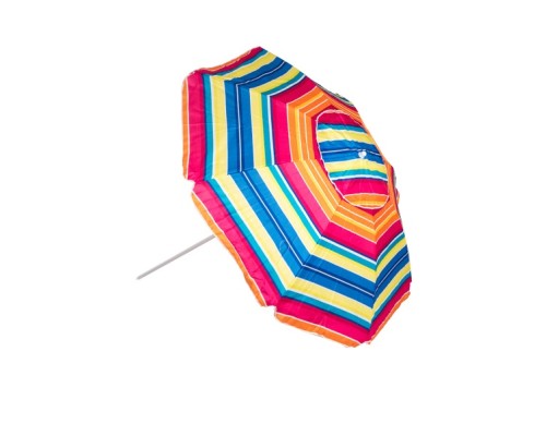 Ομπρέλα θαλάσσης Polyester με ρίγες πολύχρωμη - 200 cm