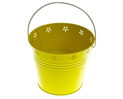 Αντικουνουπικό κερί αρωματικό σε κίτρινο γλαστράκι μεταλλικό μεγάλο