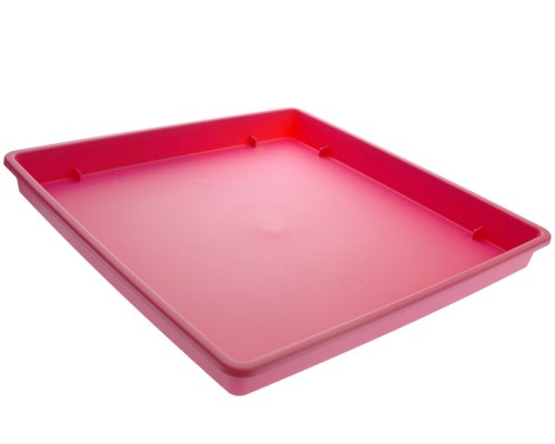 Πιάτο γλάστρας Linea τετράγωνο χρώμα τριανταφυλλί 25 x 25 cm