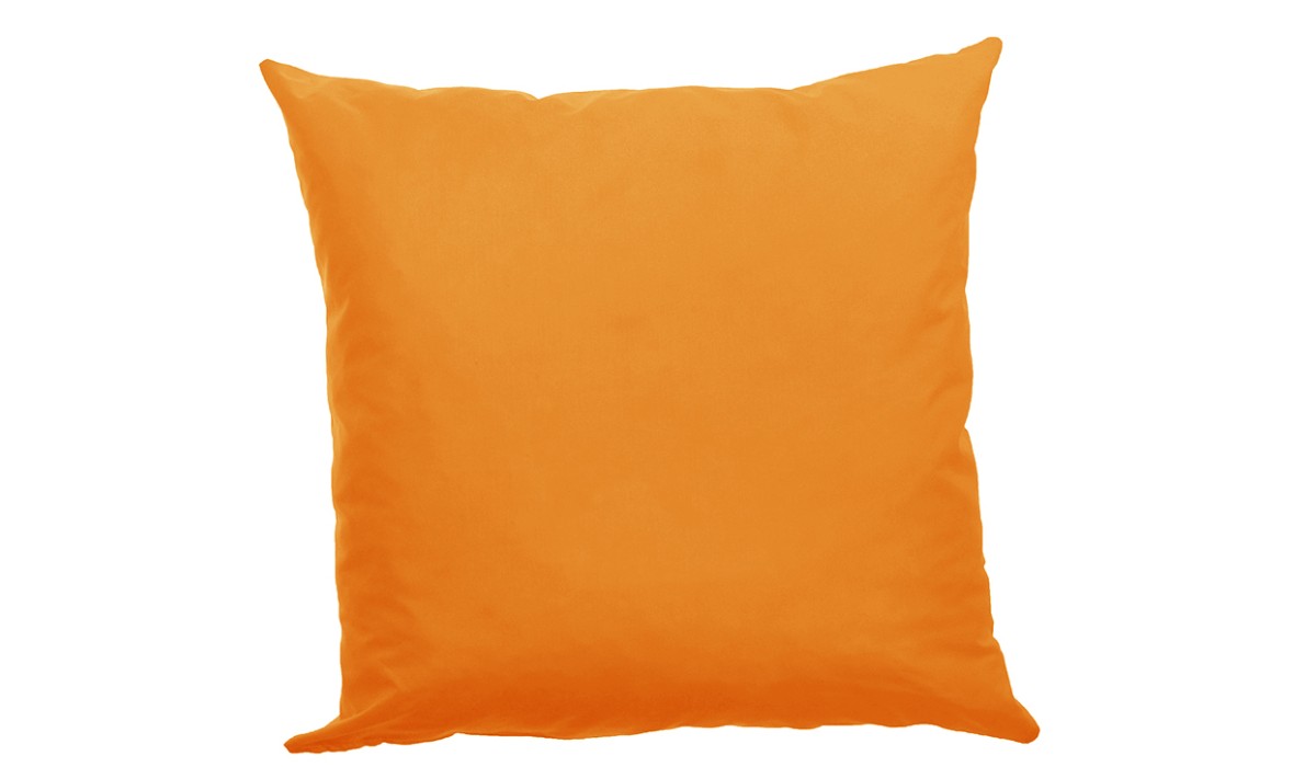 Μαξιλάρι καναπέ σε κρετόν ύφασμα πορτοκαλί 45 x 45 cm | Mycollection.gr