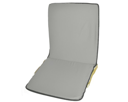 Μαξιλάρι καρέκλας με πλάτη και ρέλι - Χρώμα γκρί