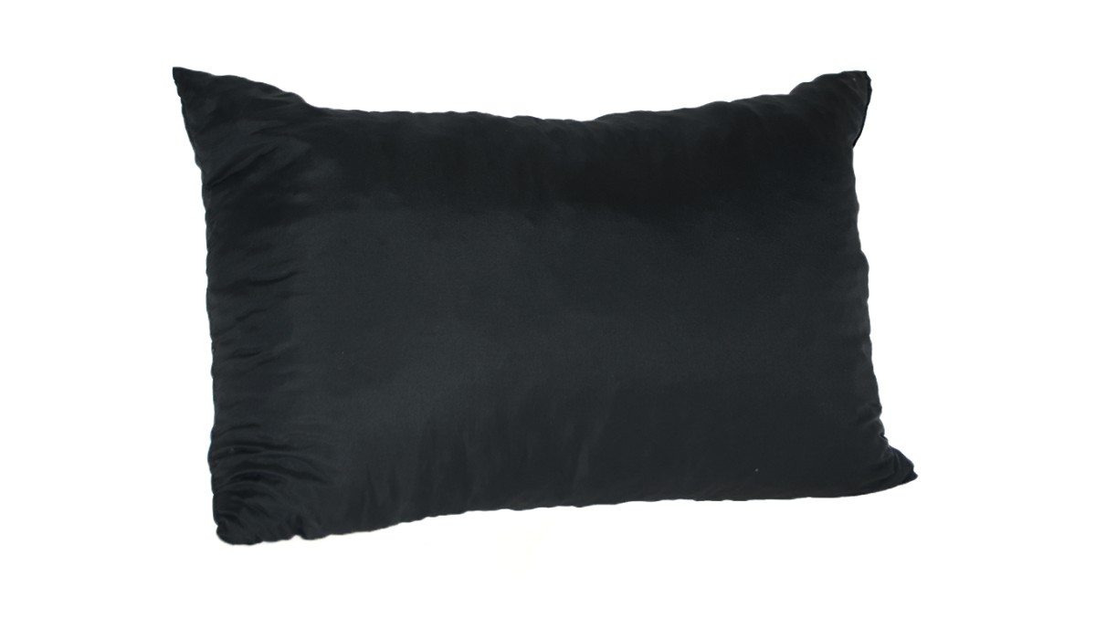 Μαξιλάρι καναπέ - Παγκάκι μαύρο μονόχρωμο μακρόστενο 55 x 35 cm | Mycollection.gr