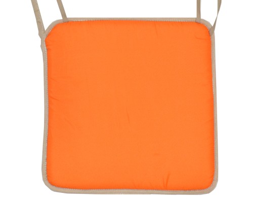 Μαξιλάρι καρέκλας με ρέλι μπέζ – Πορτοκαλί ανοιχτό 38 x 38 x 3 εκ.