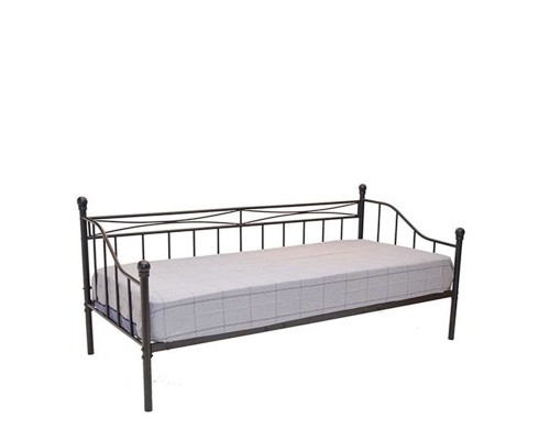 Κρεβάτι AUDREY Μεταλλικό Sandy Black 210x99x91cm