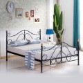 Κρεβάτι EVELYN Μεταλλικό Semy Glossy Black 210x159x109cm | Mycollection.gr