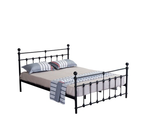 Κρεβάτι IRENE Μεταλλικό Sandy Black 212.5x161x68cm