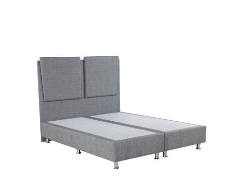 Κρεβάτι GONDRY Γκρι Ύφασμα (Στρώμα 160x200cm)