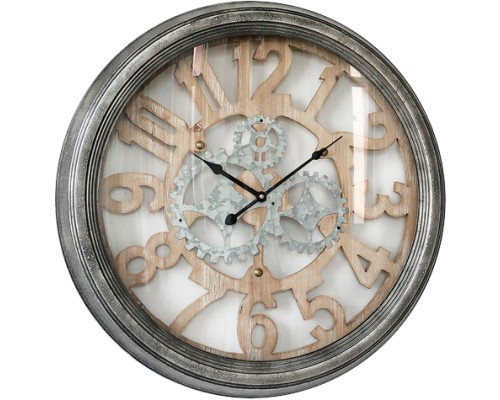 Ρολόι Τοίχου Ξύλο/Μέταλλο Φ62x6cm