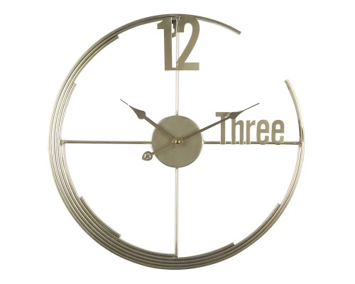 Ρολόι Τοίχου Χρυσό Μέταλλο 45.7x45.7x3.5cm
