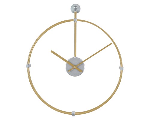 Ρολόι Τοίχου Χρυσό Μέταλλο 54x47x6cm