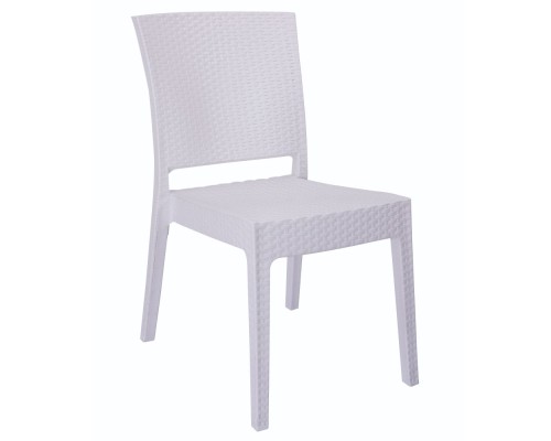Καρέκλα Κήπου Λευκό Rattan 47x55x87cm