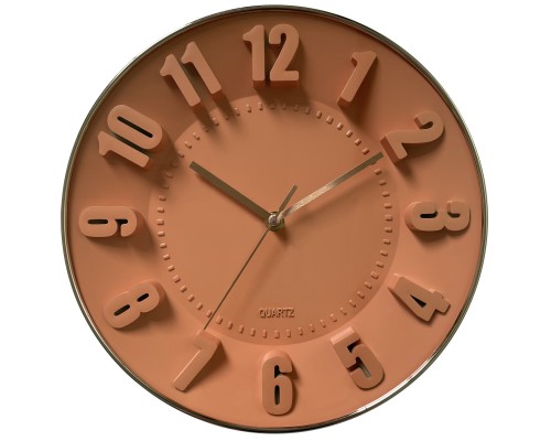 Ρολόι Τοίχου Κεραμιδί Πλαστικό Φ28.5x4.5cm