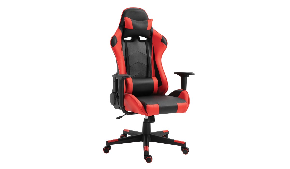 Καρέκλα Γραφείου Gaming NAVAN Κόκκινο/Μαύρο PVC 68x53x122-131cm | Mycollection.gr