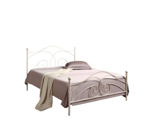 Κρεβάτι CECIL Μεταλλικό Sandy White 212x160x118cm (Στρώμα 150x200cm)
