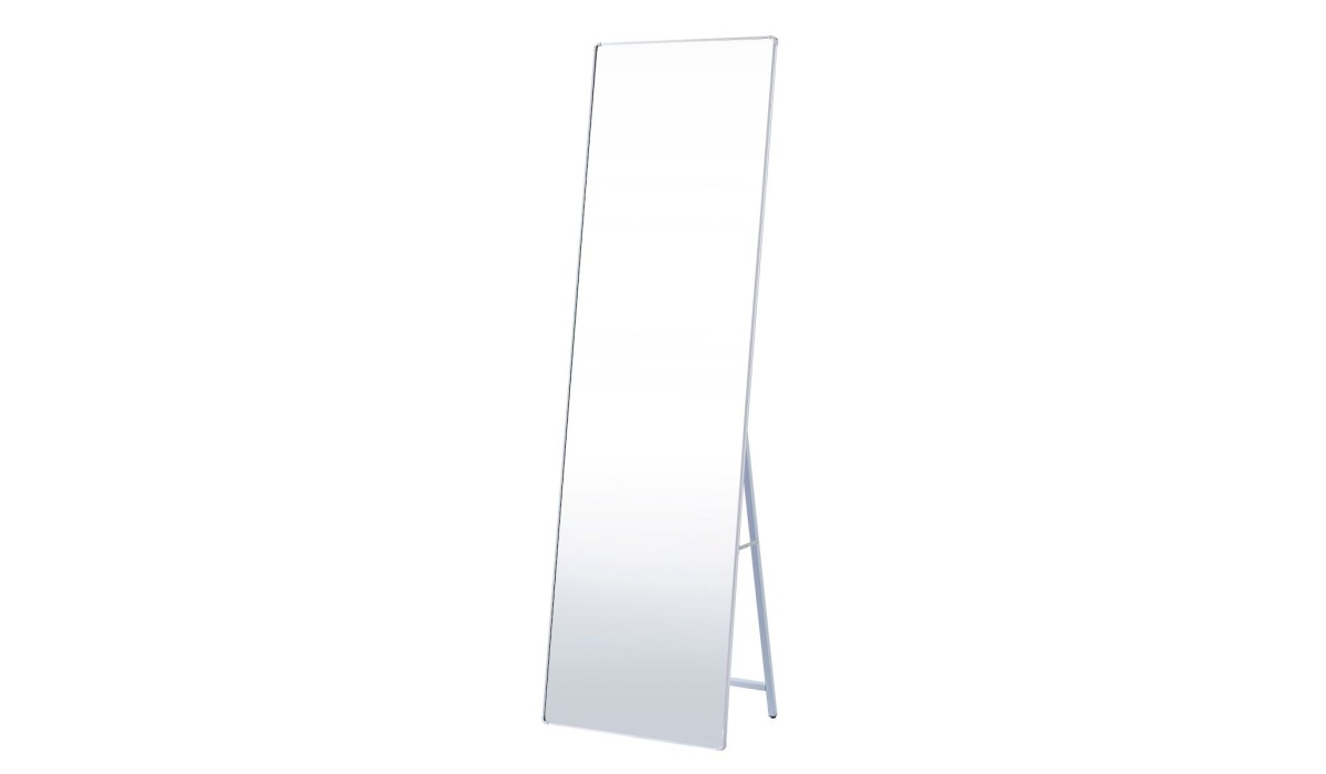 Καθρέπτης Δαπέδου EBOLI Ασημί Μέταλλο/Γυαλί 50x33x169cm | Mycollection.gr