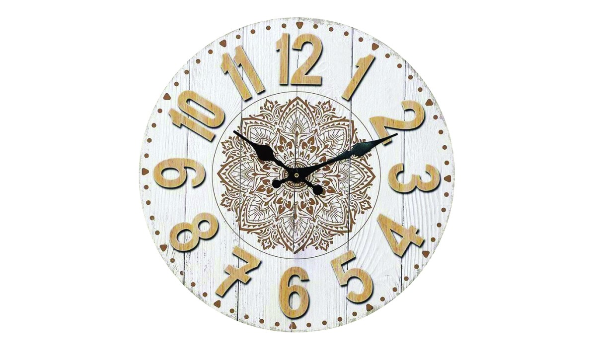 Ρολόι Τοίχου MDF Φ34x3.8cm | Mycollection.gr