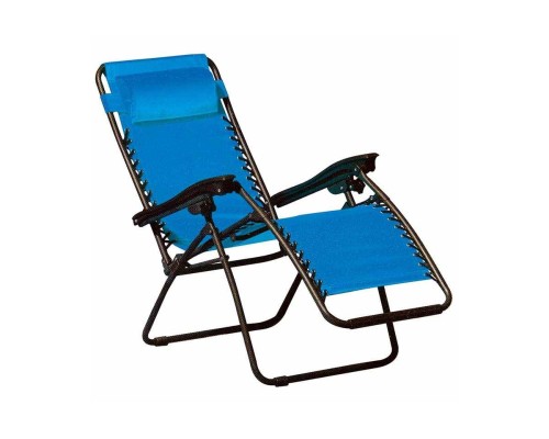 Πολυθρόνα-ξαπλώστρα "COMFORT" μεταλλική σε χρώμα μπλε 178x65x110