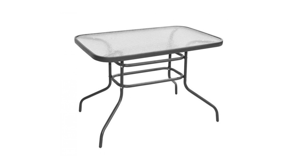Τραπέζι "CARLOS" μεταλλικό σε ανθρακί χρώμα 100x65x70 | Mycollection.gr