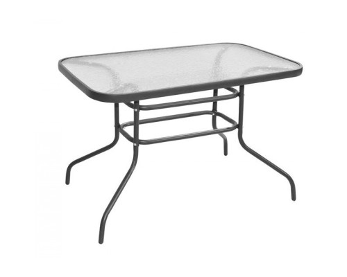 Τραπέζι "CARLOS" μεταλλικό σε ανθρακί χρώμα 100x65x70