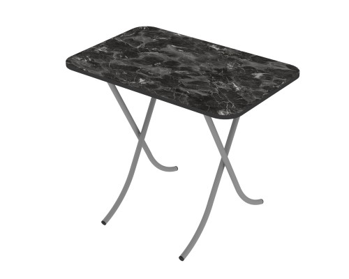 Tραπέζι "MOUNTAIN TOP" πτυσσόμενο από mdf/μέταλλο σε χρώμα μαύρο μαρμάρου 60x90x75