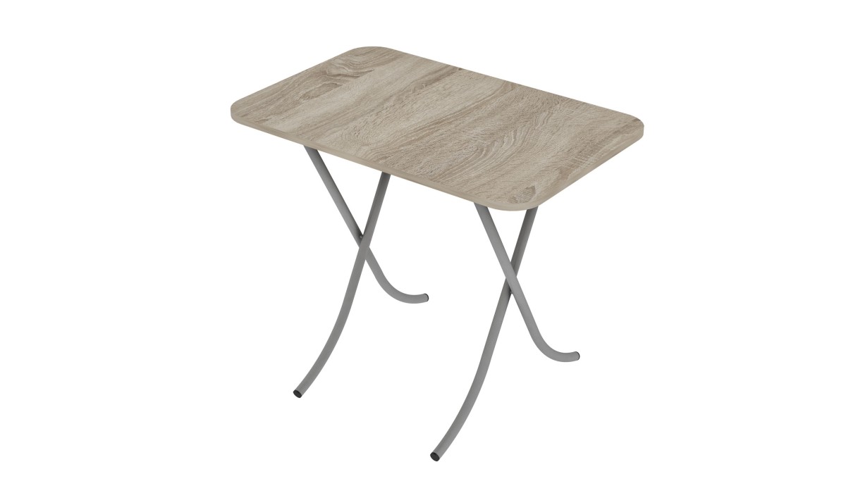 Tραπέζι "MOUNTAIN TOP" πτυσσόμενο από mdf/μέταλλο σε χρώμα σονόμα 60x90x75 | Mycollection.gr