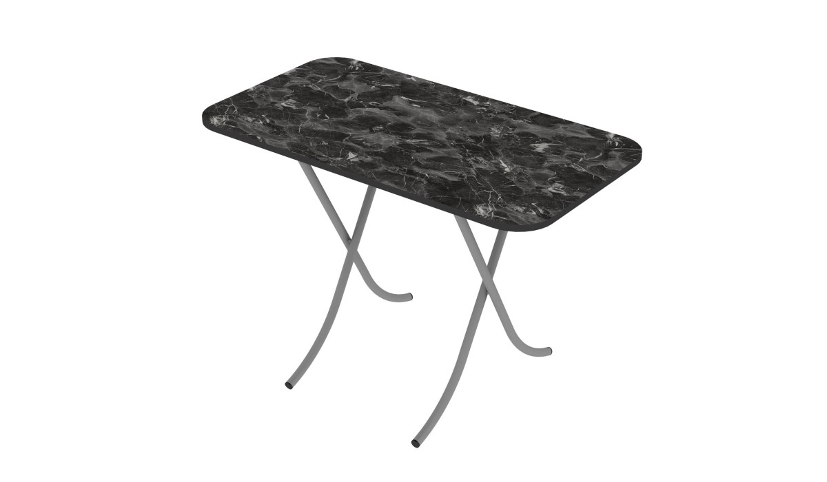 Tραπέζι "MOUNTAIN TOP" πτυσσόμενο από mdf/μέταλλο σε χρώμα μαύρο μαρμάρου 110x60x75 | Mycollection.gr