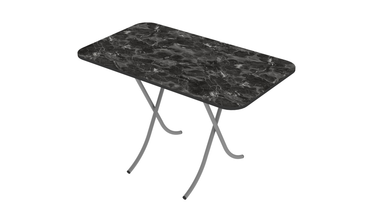 Tραπέζι "MOUNTAIN TOP" πτυσσόμενο από mdf/μέταλλο σε χρώμα μαύρο μαρμάρου 120x70x75 | Mycollection.gr