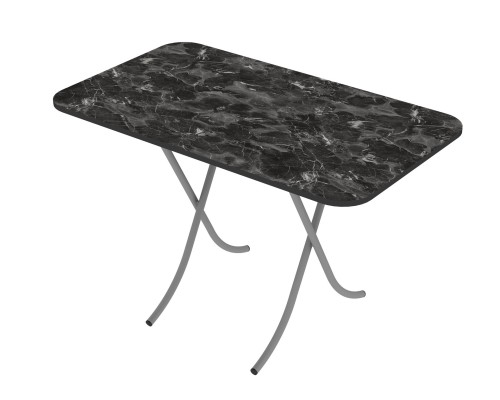Tραπέζι "MOUNTAIN TOP" πτυσσόμενο από mdf/μέταλλο σε χρώμα μαύρο μαρμάρου 120x70x75