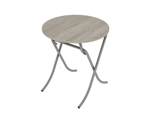 Τραπέζι στρόγγυλο "MOUNTAIN TOP" από mdf/μέταλλο σε χρώμα σονόμα Φ70x75