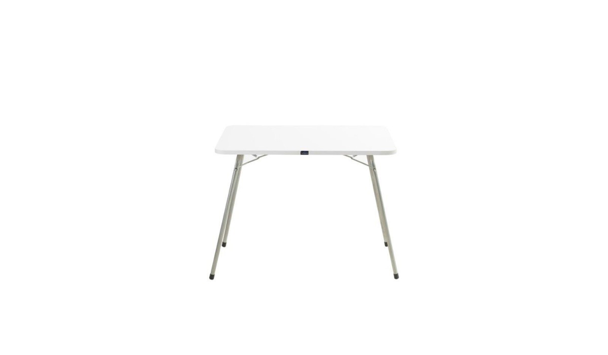 Τραπέζι camping πτυσσόμενο από μέταλλο σε ασημί/λευκό χρώμα 60x80x62 | Mycollection.gr