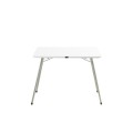 Τραπέζι camping πτυσσόμενο από μέταλλο σε ασημί/λευκό χρώμα 60x80x62 | Mycollection.gr