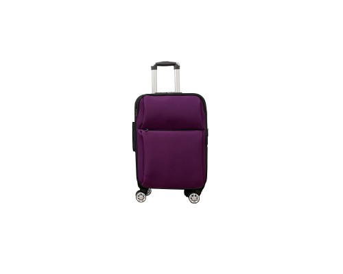 Βαλίτσα χειραποσκευή "AIRPLANE" από ύφασμα σε χρώμα μωβ 38x22x59