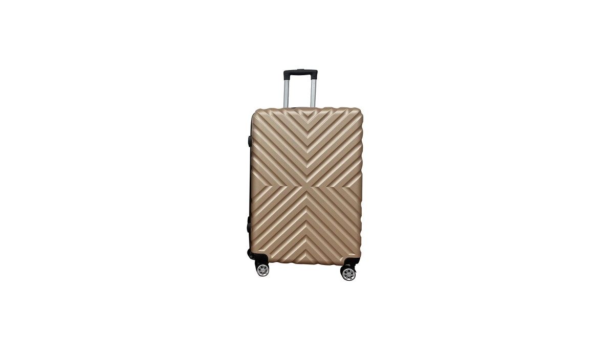 Βαλίτσα "ROADTRIP" από ABS σε χρώμα χρυσό 50x30x75 | Mycollection.gr