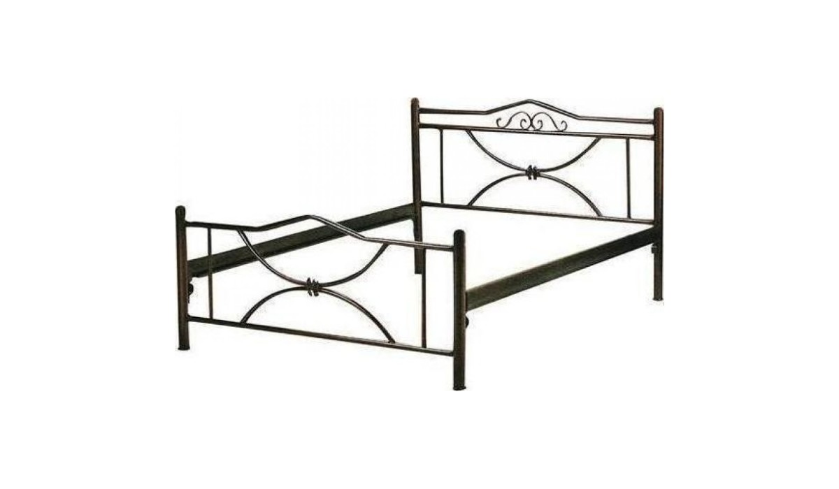 Κρεβάτι "Μαργαρίτα" μεταλλικό σε χρώμα μαύρο 110x190 | Mycollection.gr