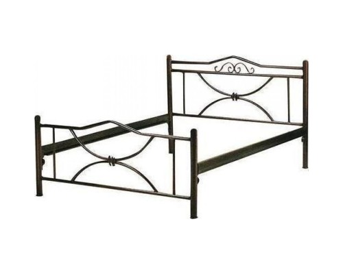 Κρεβάτι "Μαργαρίτα" μεταλλικό σε χρώμα μαύρο 110x190